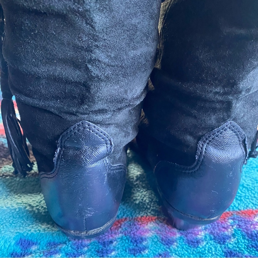 VTG Coasters Leather & Suede 80’s Western Boots with Fringe. Size 6.5. Eagle. - Picture 13 of 16